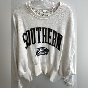Southern Georgia Southern White Cropped Sweatshirt